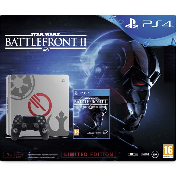 Sony PlayStation 4 Slim 1TB (Limited Edition) + Star Wars: Battlefront 2 (Elite Trooper Deluxe Edition) CUH-2016B-B01