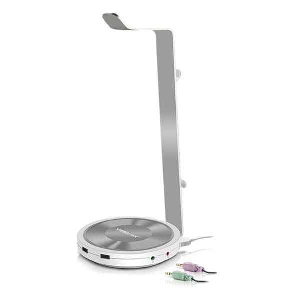 Speedlink Estrado Multifunctional Gaming Headset Stand with USB Hub - Sound Card Combination, white