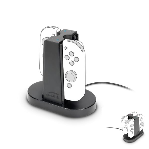Speedlink Quad Charger for Nintendo Switch Joy-Con, black - OPENBOX (Rozbalený tovar s plnou zárukou)