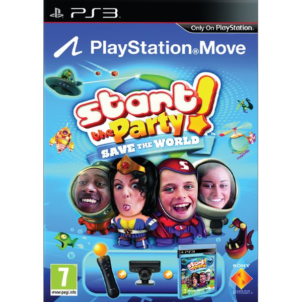 Start the Party! Save to World + Sony playstation Move Starter Pack -PS3 - BAZÁR (použitý tovar)