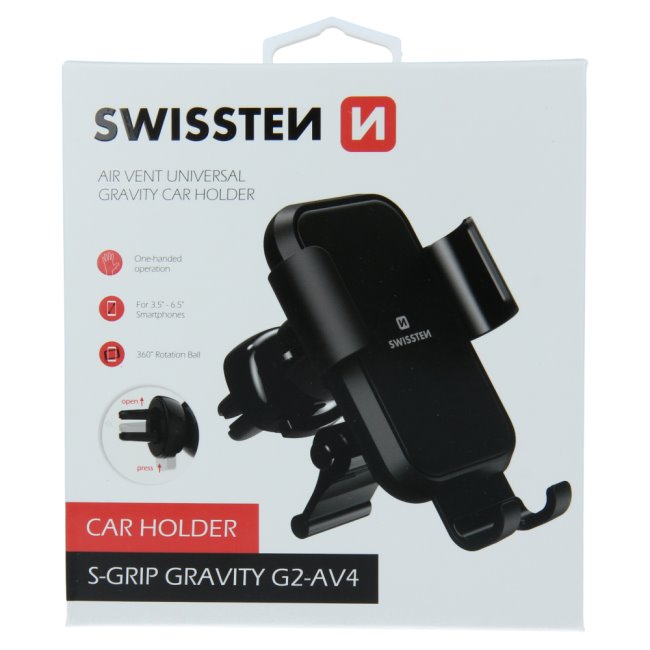 Swissten univerzálny držiak Gravity S-Grip G2-AV4 do ventilácie auta Swissten univerzálny držiak Gravity S-Grip G2-AV4 do ventilácie auta