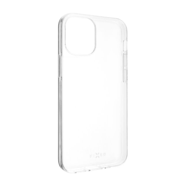 TPU gélové puzdro Fixed pre Apple iPhone 12 Mini, transparentné