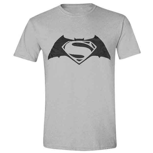 Tričko Batman vs. Superman Logo Grey Melange M