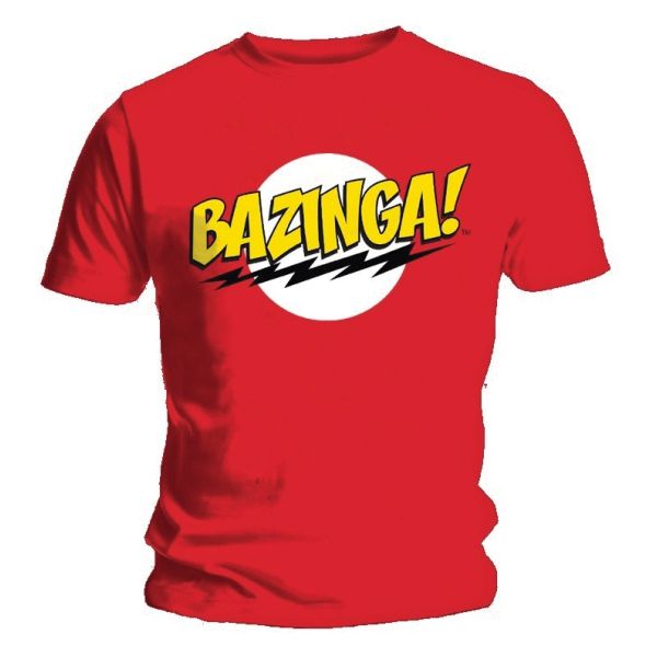 Tričko Big Bang Theory: Bazinga!, red L