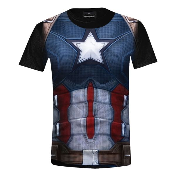Tričko Captain America Civil War: Captain Costume Full Printed M