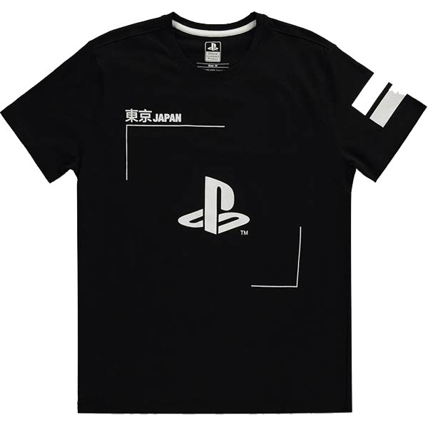 Tričko PlayStation Black & White Logo L