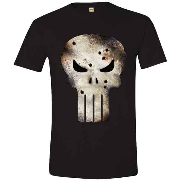 Tričko Punisher Damaged Skull XL