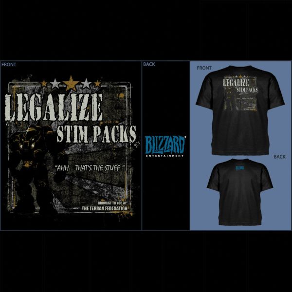 Tričko StarCraft Terran: Legalize Stim Packs L