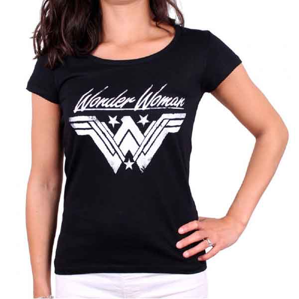 Tričko Wonder Woman Movie Grunge Women Black S
