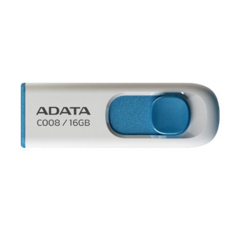 USB kľúč A-Data C008, 16GB, USB 2.0, White (AC008-16G-RWE)