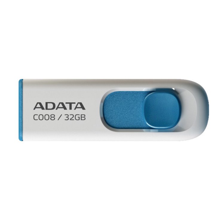 E-shop USB kľúč A-Data C008, 32 GB, USB 2.0, biely AC008-32G-RWE