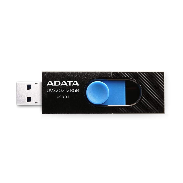 USB kľúč A-DATA UV320, 128 GB, USB 3.1, rýchlosť 80 MBs, čierny AUV320-128G-RBKBL