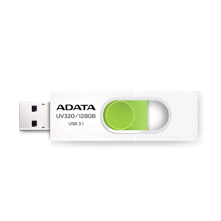 E-shop USB kľúč A-DATA UV320, 128 GB, USB 3.1, rýchlosť 80 MBs, biely AUV320-128G-RWHGN