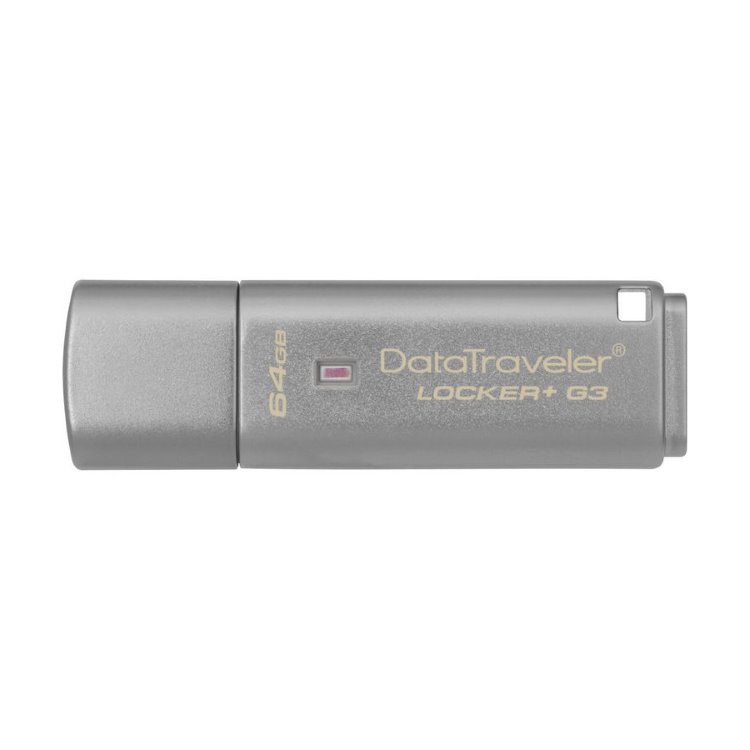 USB kľúč Kingston DataTraveler Locker+ G3, 64GB, USB 3.0 - rýchlosť 13540MBs (DTLPG364GB) DTLPG364GB
