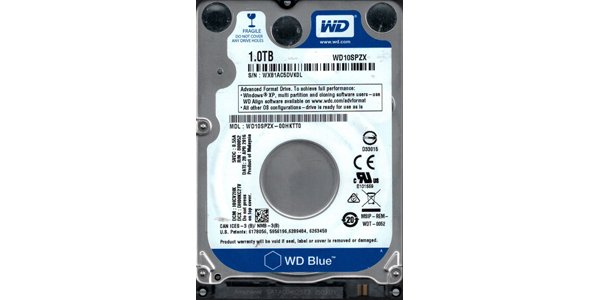 WD 2TB Blue 2,5"/SATAIII/5400/128MB, 7mm WD20SPZX