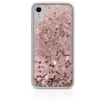 White Diamonds Sparkle Case Clear iPhone Xr, Rose Gold Hearts White Diamonds Sparkle Case Clear iPhone Xr, Rose Gold Hearts