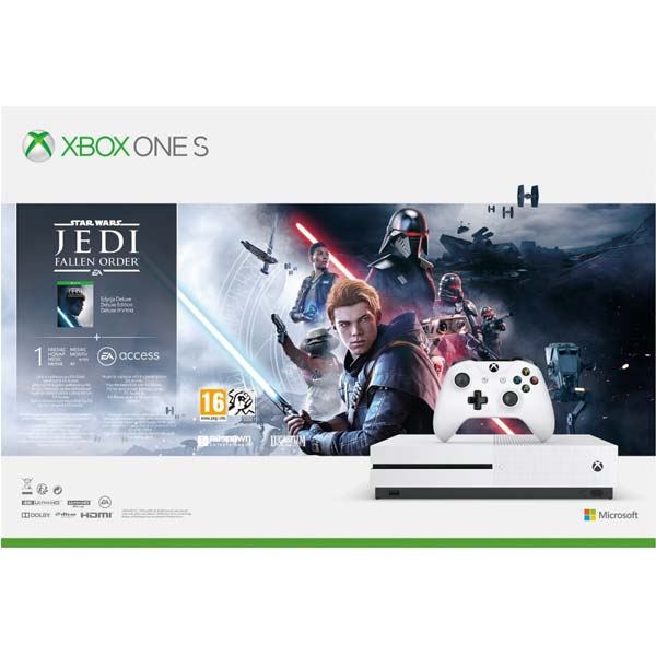 Xbox One S 1TB + Star Wars Jedi: Fallen Order (Deluxe Edition) - OPENBOX (Rozbalený tovar s plnou zárukou)