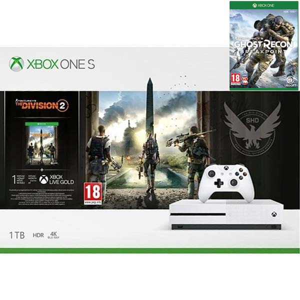 Xbox One S 1TB + Tom Clancy’s The Division 2 CZ + Tom Clancy’s Ghost Recon: Breakpoint CZ