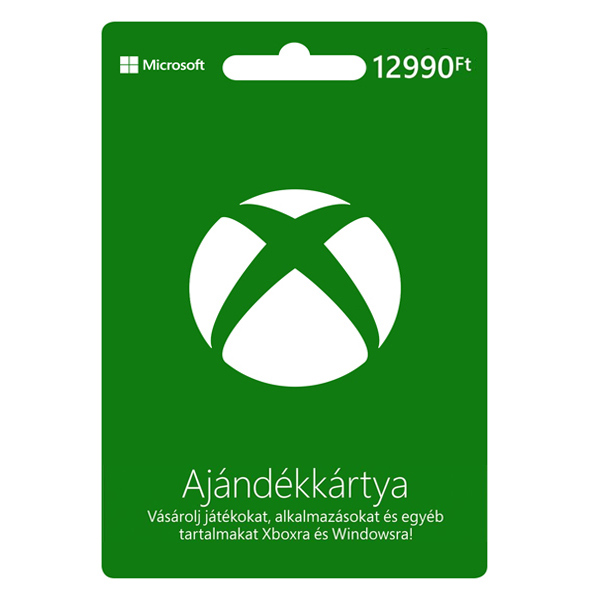 Xbox ajándékkártya 12 990 Ft