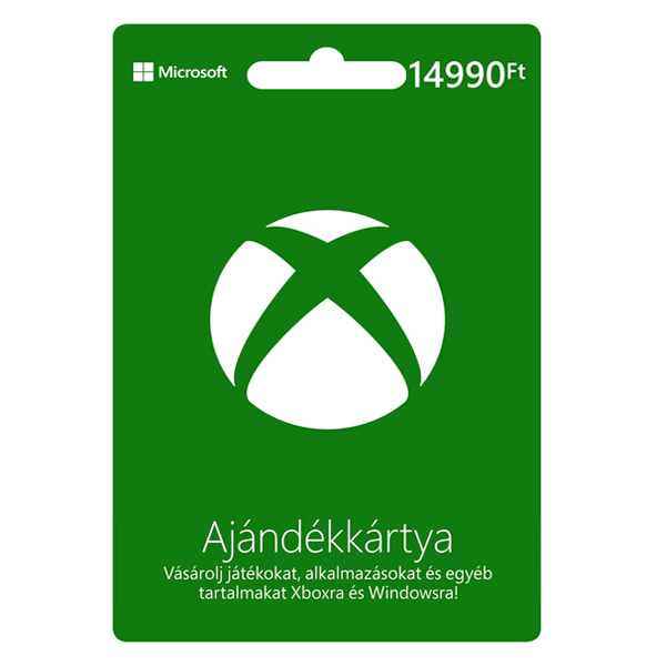 E-shop Xbox ajándékkártya 14 990 Ft