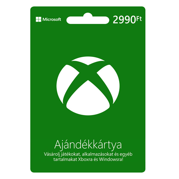 Xbox ajándékkártya 2 990 Ft