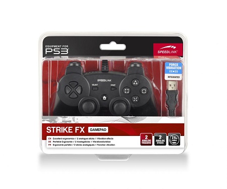 Speed-Link Strike FX Gamepad for PC & PS3, black Speed-Link Strike FX Gamepad for PC & PS3, black