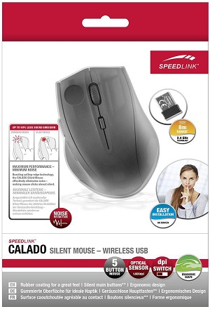 Bezdôtová myš Speedlink Calado Silent Mouse Wireless USB, čierna Bezdôtová myš Speedlink Calado Silent Mouse Wireless USB, čierna