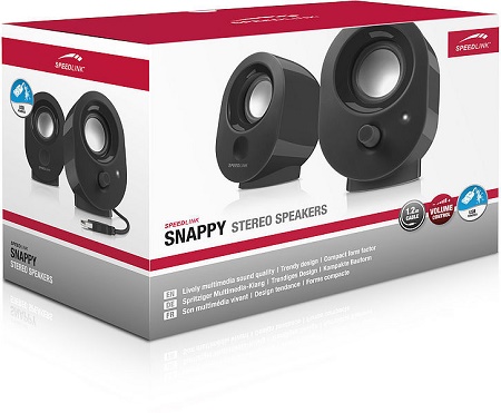 Speed-Link Snappy Stereo Speakers. black