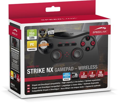 Bezdrôtový herný ovládač Speedlink Strike NX Gamepad pre PC Bezdrôtový herný ovládač Speedlink Strike NX Gamepad pre PC