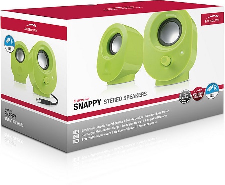 Speed-Link Snappy Stereo Speakers, green