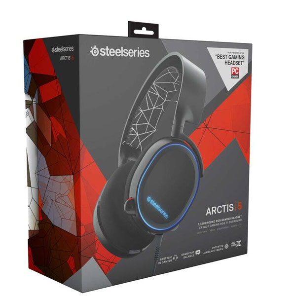 Herné slúchadlá Steelseries Arctis 5 (2019 Edition), čierne