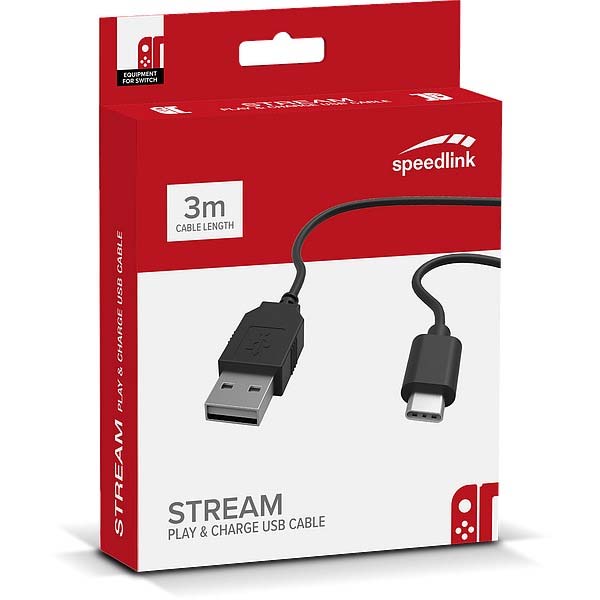 Nabíjací kábel Speedlink Stream Play & Charge USB Cable pre Nintendo Switch
