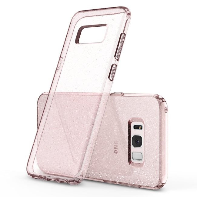 Puzdro Spigen Liquid Crystal Glitter pre Samsung Galaxy S8 Plus - G955F, Rose Quartz