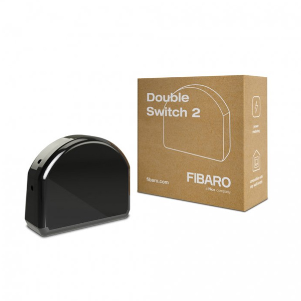 Fibaro Double Switch 2 , dvojspínač, 2 x 1,5 kW, čierna