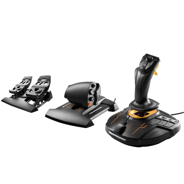 Thrustmaster T16000M FCS + Thrustmaster Plynový pedál TWCS Throttle + pedálová sada