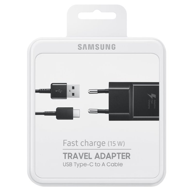 Rýchlonabíjačka Samsung EP-TA20EBE s USB-C káblom, Black Rýchlonabíjačka Samsung EP-TA20EBE s USB-C káblom, Black