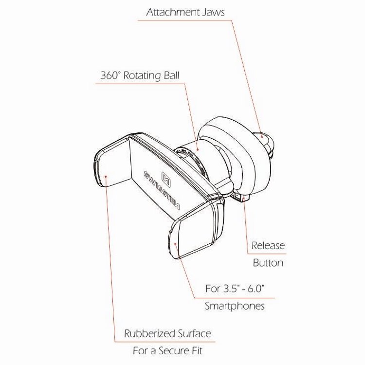 Držiak Swissten S-Grip AV-2 do ventilácie