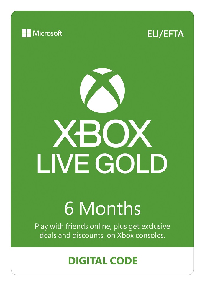 Xbox Live GOLD 6 mesačné predplatné CD-Key Xbox Live GOLD 6 mesačné predplatné CD-Key