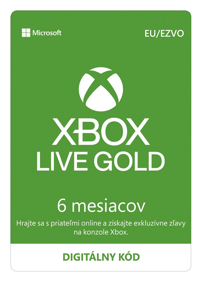 Xbox Live GOLD 6 mesačné predplatné CD-Key Xbox Live GOLD 6 mesačné predplatné CD-Key