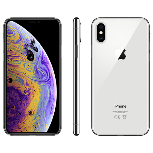 iPhone Xs, 256GB, strieborná