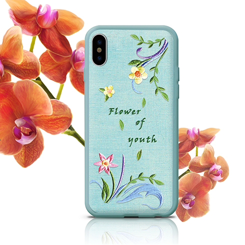 Devia kryt Flower Embroidery Case pre iPhone X/XS