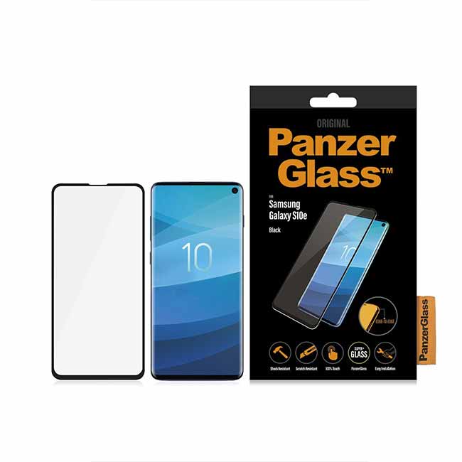 Ochranné sklo PanzerGlass na celý displej pre Samsung Galaxy S10e - G970F, čierne Ochranné sklo PanzerGlass na celý displej pre Samsung Galaxy S10e - G970F, čierne