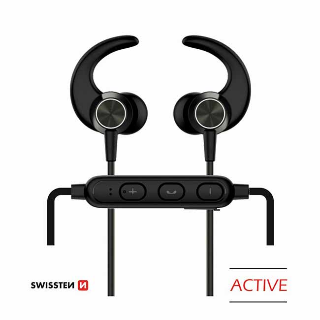 Bluetooth slúchadlá Swissten Active, čierne