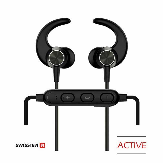 Bluetooth slúchadlá Swissten Active, čierne