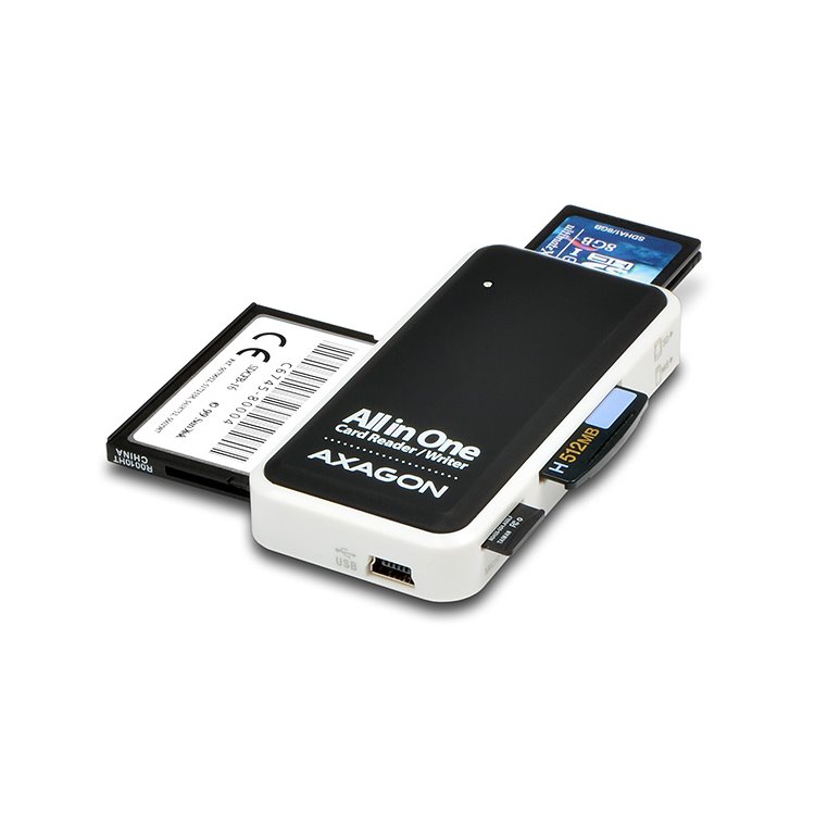 AXAGON CRE-X1 externá mini all-in-one čítačka pamäťových kariet