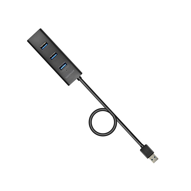 AXAGON HUE-S2BL 4x USB 3.0 hub s podporou rýchlonabíjania