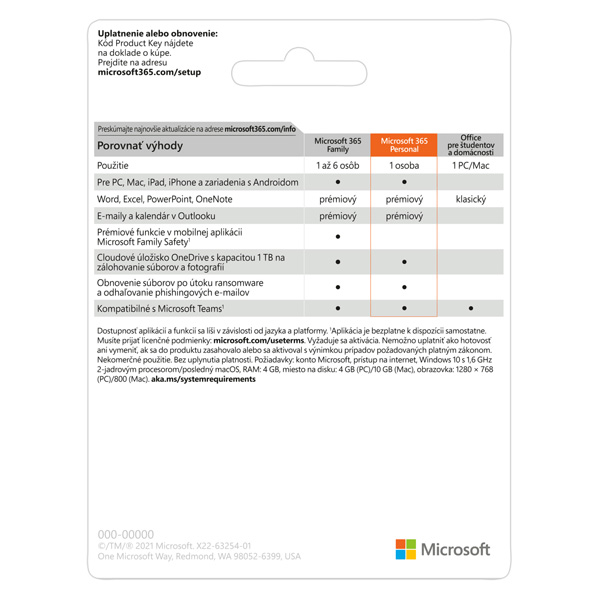 Microsoft 365 pre jednotlivca - 12 mesiacov