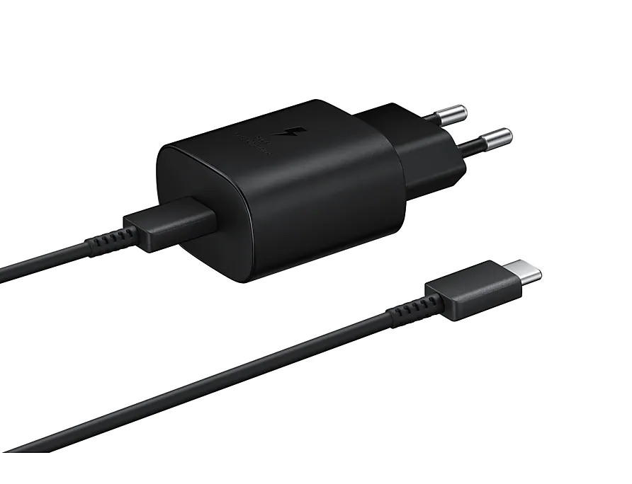 Rýchlonabíjačka Samsung 25W s USB-C káblom, black Rýchlonabíjačka Samsung 25W s USB-C káblom, black
