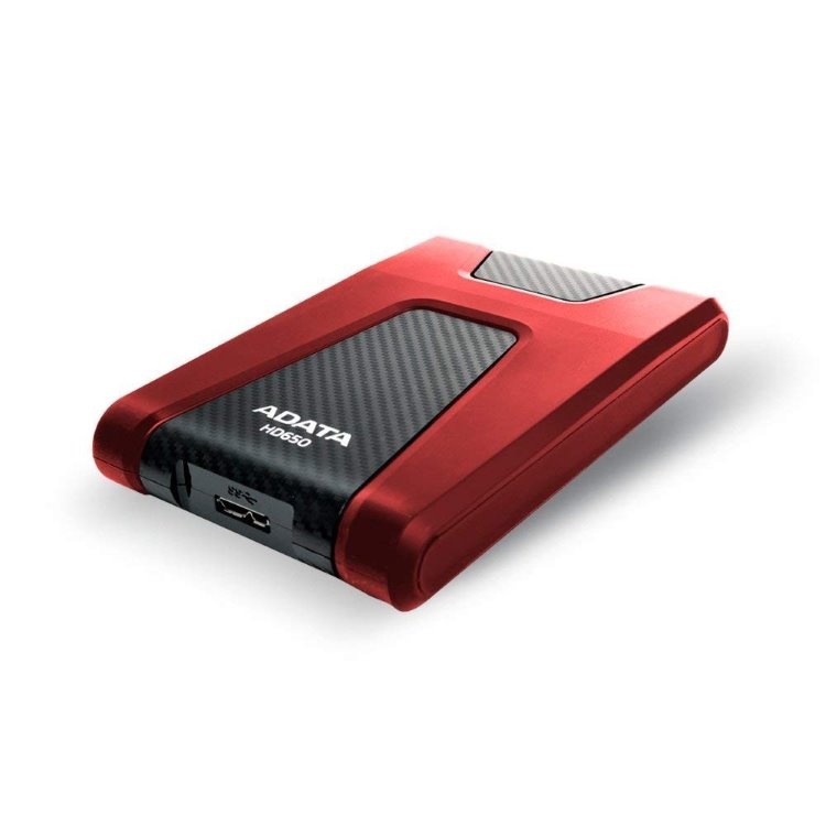 ADATA HDD HD650, 1 TB, USB 3.2 (AHD650-1TU31-CRD) externý pevný disk, červená ADATA HDD HD650, 1 TB, USB 3.2 (AHD650-1TU31-CRD) externý pevný disk, červená