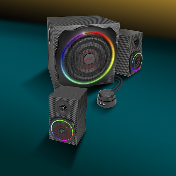 Speedlink Gravity Carbon RGB 2.1 Reproduktory a subwoofer, Black